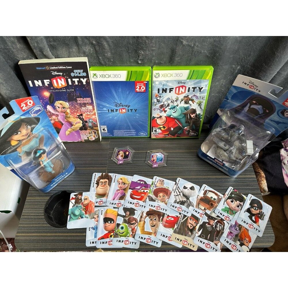 Disney Infinity Xbox 360 Jasmine Rapunzel Anna Ronan Book Discs Figures Games